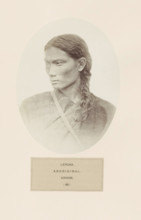 Portrait of an unknown woman from the Lepcha community of Sikkim, photograph, page, inscription: