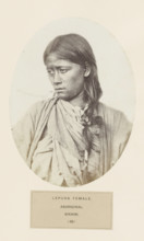 Portrait of an unknown woman from the Lepcha community of Sikkim, photograph, page, inscription: