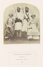 Portrait of four unknown Islamic men from Jaora, Madhya Pradesh, India, photograph, page,