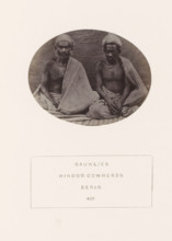 Portrait of two unknown men from the Gawli community of the former Berar in central India,