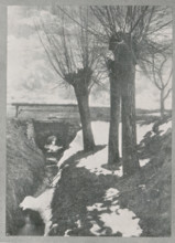 Landscape with snow, Letzter schnee, page, photomechanical print, inscription: 'Photographische