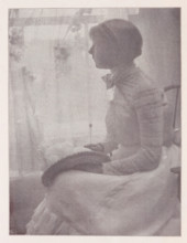 Julia, Portrait of an unknown woman, page, photomechanical print, monogram: 'MR&C', photographer: