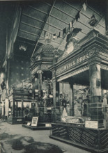 View of a setup of chocolate manufacturer Gebr. Stollwerck from Cologne at the Antwerp World