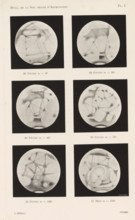 Six views of canals of Mars, page, photomechanical print, inscription: 'F Wylands', maker: Vincenzo