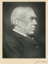 The right honorable Viscount Goschen, photograph, page, annotation, inscription: '17, Baker St,