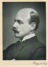 The right honorable Walter Hume Long, photograph, page, annotation, inscription: '55, Baker St,