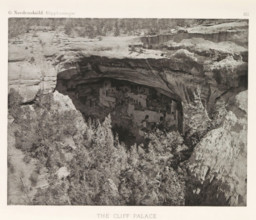 The Cliff Palace, View of the Cliff Palace in Mesa Verde National Park, page, photomechanical