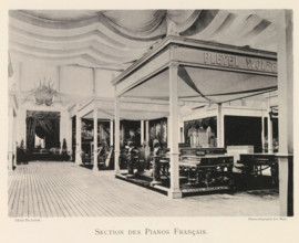 Section des Pianos Français, Exhibition of French pianos during the World Exhibition in Antwerp,
