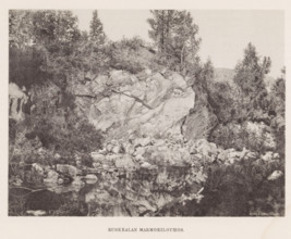 View of rocks by a body of water, Hämekoski. Ruskeala, page, photomechanical print, photographer: