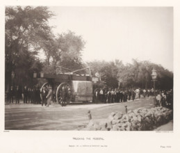 Trucking the pedestal, page, photomechanical print, inscription: 'Copyright 1881, by HARROUN &