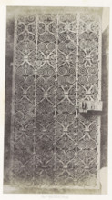 Porte en fer, Iron gate from the monastery of Le Puy-en-Velay, photograph, page, inscription: