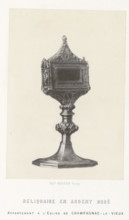 Silver reliquary from the Saint-Pierre church in Champagnac-le-Vieux, Reliquaire en argent doré,