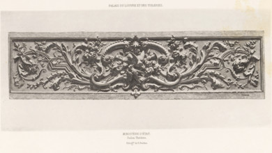 Ministère d'état. Salon théâtre, Ornament with arabesques of a salon (presumably) in the Palais des