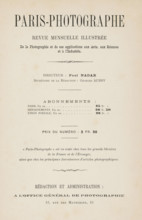 Paris-Photographe première année 1891 No 3, page, magazine, 1891, paper, engraving, printing,