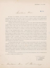 Letter to Lambertus Hardenberg (1822-1900), letter, writer (clerical worker): Pierre Louis