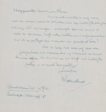 Letter to A. van der Boom, letter, watermark, writer (clerical worker): unknown, Sloterdijk,