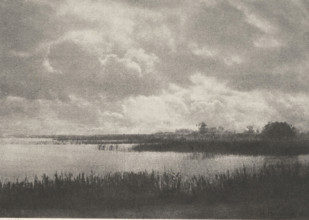 Impression de Pluie sir le Lac de Chiem, View of the Chiemsee, page, photomechanical print,