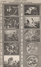 Photo reproduction of ten paintings with mainly mythological scenes, Johannes Jaeger's Illustrerade