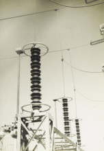Earthing switches in electrical lines, Earthing switches of the 280 kV line, photograph, title: