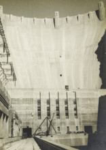 Boulder Dam, Arizona, Nevada, United States, Centrale Boulder dam, photograph, title: 'CENTRALE