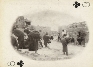 Six of clubs with purification after a 'snake dance', 'The Purification' after Snake Dance,