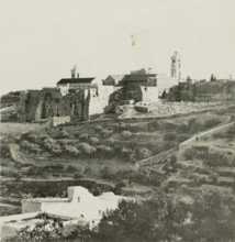Bethlehem, View of Bethlehem, stereograph, address: 'Parklaan 49, HAARLEM, (Holland)', inscription: