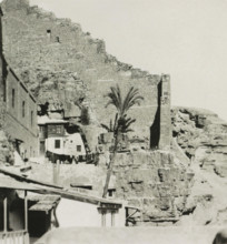 Vallée du Cédron. Le couvent Mar Saba, Mar Saba monastery in the Kidron Valley, Israel,