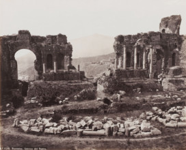 Interno del Teatro, Remains of the Amphitheater of Taormina, Italy, Taormina, photograph, number: