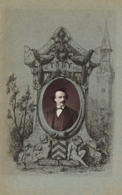 Portrait of Anton Bergmann, page, photomechanical print, c. 1871 - in or before 1875, paper,