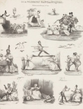 Fourteen depictions with devils, Incredible devilish tricks, Small and varied scenes by Aubert,