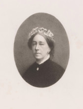 Portrait of an unknown lady, Mrs. Hardenpont, print, printmaker: Auguste Danse, 1884, paper, chine