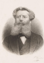 Portrait of August Michiels, print, inscription: '1re Epreuve', printmaker: Jean Baptiste Pierre