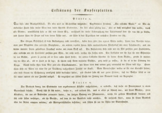 Explanation for prints 1 and 2, Adventures of a Traveling Painter, Die Abentheuer eines reisenden