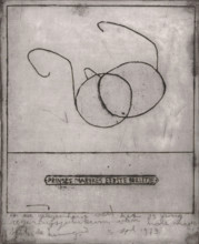 Princess Marijke's first pair of glasses, print, Glasses. Text in frame: Princess Marijke's first