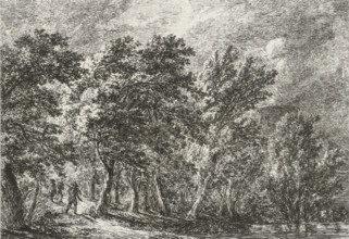 Landscape with a Gothic building and depiction of a hilly landscape with a house, Twenty-four