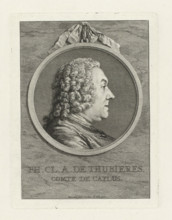 Ph. Cl. A. de Thubieres, Comte de Caylus, Portrait of Anne Claude Philippe Caylus, print, Bust to