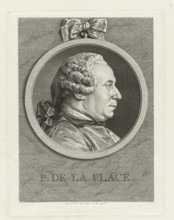 P. De la Place., Portrait of Pierre-Antoine de la Place, print, printmaker: Charles Nicolas Cochin