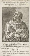 St. Peter, Apostle Peter, Christ, Mary and the twelve apostles, print, album page, book