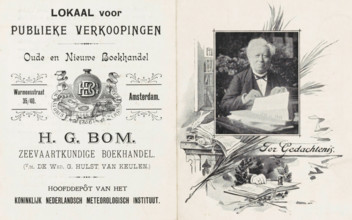 Portrait of Hendricus Gerardus Bom, print, Portrait of bookseller, publisher, and auctioneer