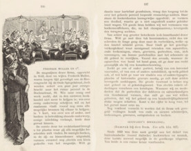 Auction at Frederik Muller and Co., print, book illustration, In the foreground a reading man,