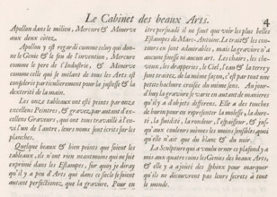 Text sheet with explanation of the prints, p. 4, Explication du desséin general, album page, text