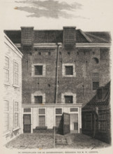 The courtyard of the Gevangenpoort, Courtyard of the Gevangenpoort in The Hague, print, book