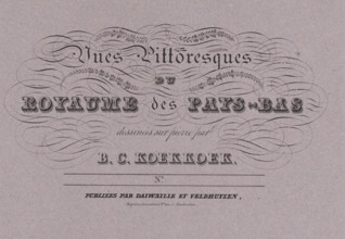 Cover for: Vues Pittoresques du Royaume des Pays-Bas, wrapper, print, Cover with nine prints.,