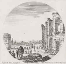 Landscape with the Colosseum and the Arch of Constantine, Landscapes and ruins in Rome, Paysages et