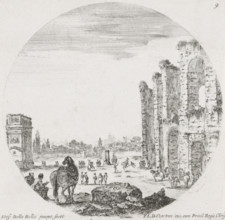 Landscape with the Colosseum and the Arch of Constantine, Landscapes and ruins in Rome, Paysages et