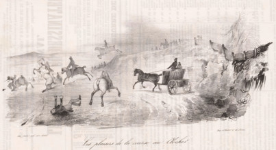 The fun of the horse race, Horse race in the field, Comic events from everyday life, Comic gallery,