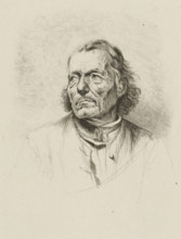 Portrait of an unknown man, print, printmaker: Jean Jacques de Boissieu, France, 1770, paper, chine