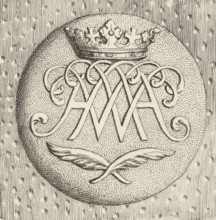 Monogram of William III, print, Monogram in a circle of William III, Prince of Orange-Nassau, King