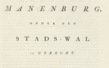 Folding page for: Manenburg, under the City Wall in Utrecht, text sheet, under the City Wall in