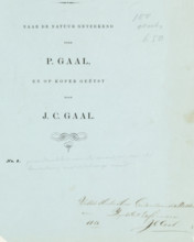 Cover for: Collection of studies. Drawn from nature by P. Gaal, and etched on copper by JC Gaal,